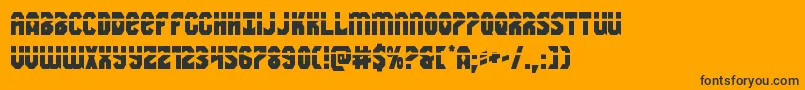 Warnationlaser Font – Black Fonts on Orange Background