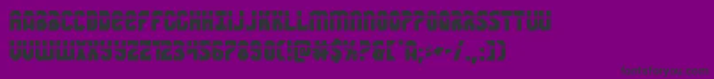 Czcionka Warnationlaser – czarne czcionki na fioletowym tle