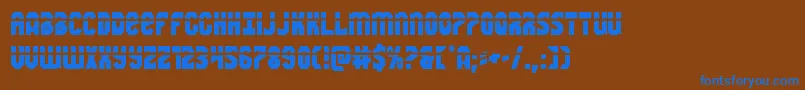 Warnationlaser Font – Blue Fonts on Brown Background