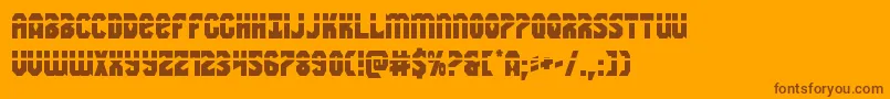 Warnationlaser Font – Brown Fonts on Orange Background