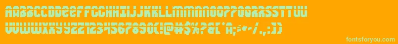 More about Warnationlaser Font Warnationlaser Font – Green Fonts on Orange Background