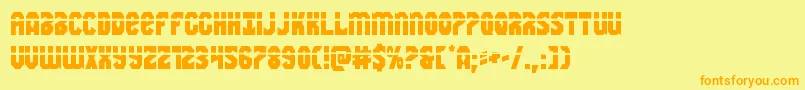 Warnationlaser Font – Orange Fonts on Yellow Background