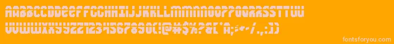 Warnationlaser Font – Pink Fonts on Orange Background