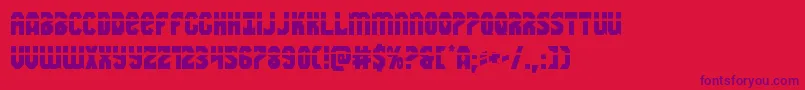 Warnationlaser-Schriftart – Violette Schriften auf rotem Hintergrund