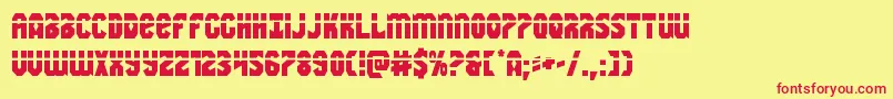 Warnationlaser Font – Red Fonts on Yellow Background