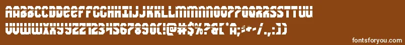 Warnationlaser Font – White Fonts on Brown Background