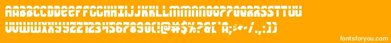 Warnationlaser Font – White Fonts on Orange Background