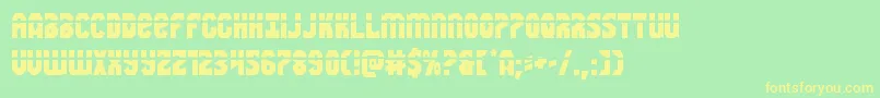 Warnationlaser Font – Yellow Fonts on Green Background