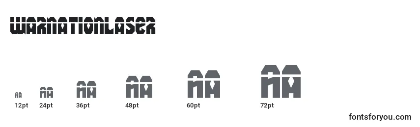 Warnationlaser Font Sizes