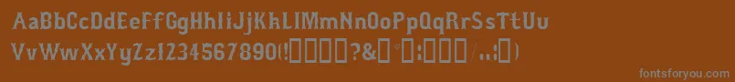 フォントBosox – 茶色の背景に灰色の文字