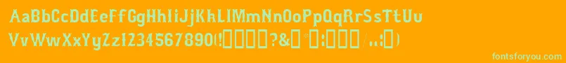 Bosox Font – Green Fonts on Orange Background