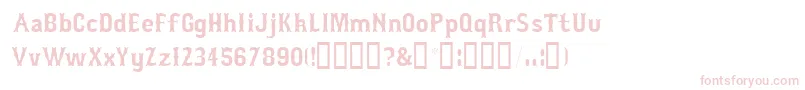 Bosox Font – Pink Fonts on White Background