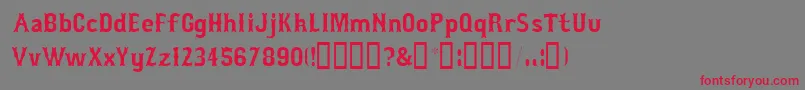 Bosox Font – Red Fonts on Gray Background
