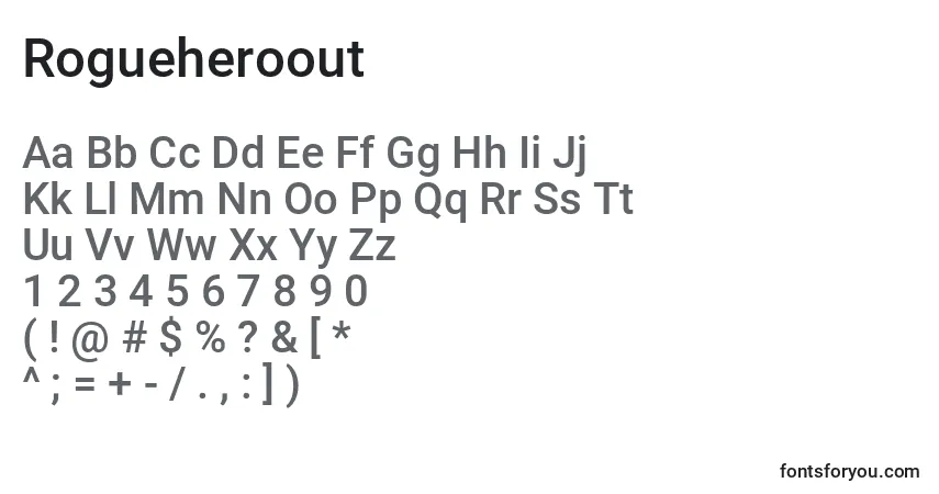 Czcionka Rogueheroout – alfabet, cyfry, specjalne znaki