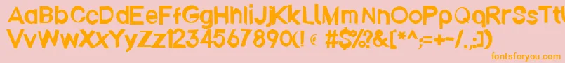 Ember Font – Orange Fonts on Pink Background