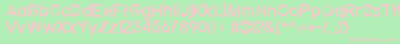 Ember Font – Pink Fonts on Green Background