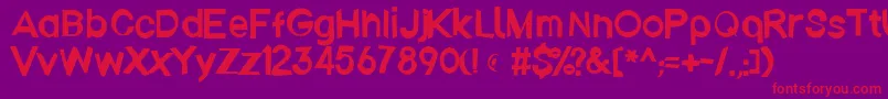 Ember Font – Red Fonts on Purple Background