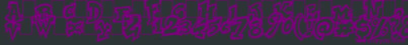 NycZone123 Font – Purple Fonts on Black Background