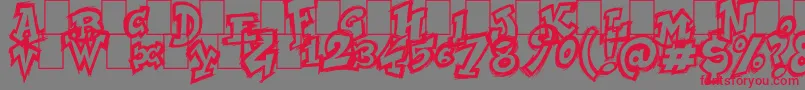 NycZone123 Font – Red Fonts on Gray Background