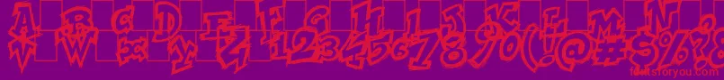 Подробнее о шрифте NycZone123 Шрифт NycZone123 – красные шрифты на фиолетовом фоне