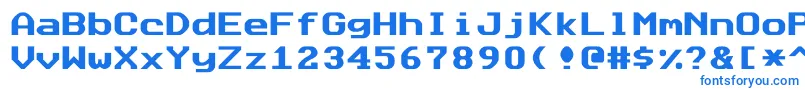 フォントDatasunfixed – 白い背景に青い文字