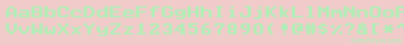 Datasunfixed Font – Green Fonts on Pink Background