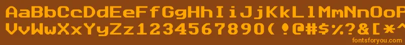 Datasunfixed Font – Orange Fonts on Brown Background