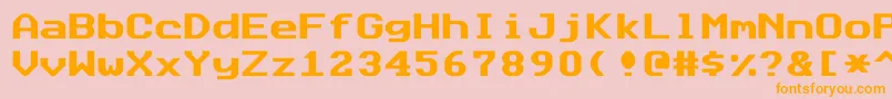 Datasunfixed Font – Orange Fonts on Pink Background