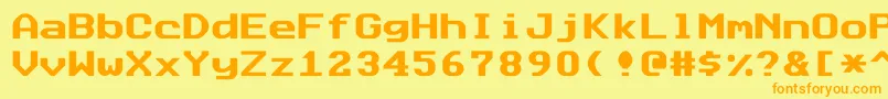 Datasunfixed Font – Orange Fonts on Yellow Background