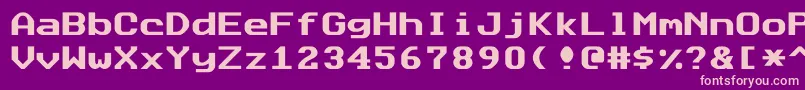Datasunfixed Font – Pink Fonts on Purple Background