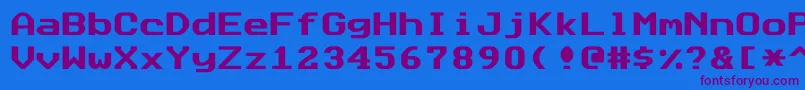 Datasunfixed Font – Purple Fonts on Blue Background