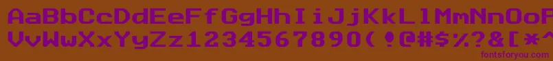 Datasunfixed Font – Purple Fonts on Brown Background