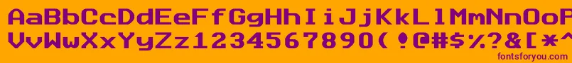 Datasunfixed Font – Purple Fonts on Orange Background