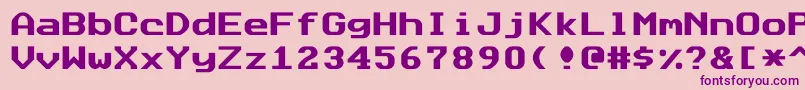 Datasunfixed Font – Purple Fonts on Pink Background