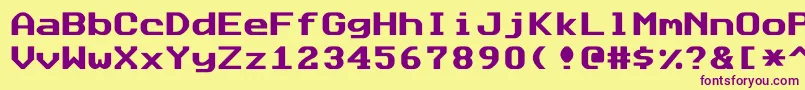 Datasunfixed Font – Purple Fonts on Yellow Background