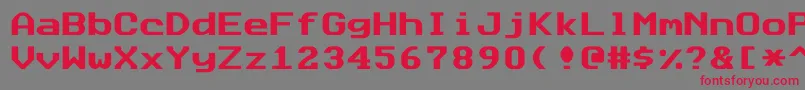 Datasunfixed Font – Red Fonts on Gray Background