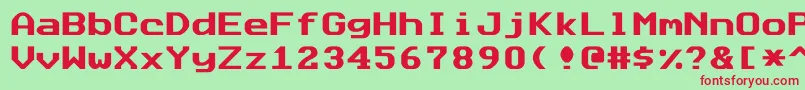 Datasunfixed Font – Red Fonts on Green Background