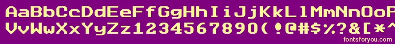 Datasunfixed Font – Yellow Fonts on Purple Background
