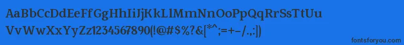 Fowviel Font – Black Fonts on Blue Background