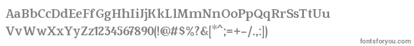 フォントFowviel – 白い背景に灰色の文字