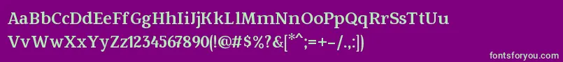 フォントFowviel – 紫の背景に緑のフォント