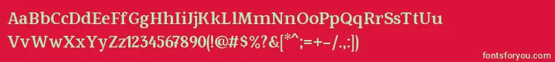 Fowviel Font – Green Fonts on Red Background