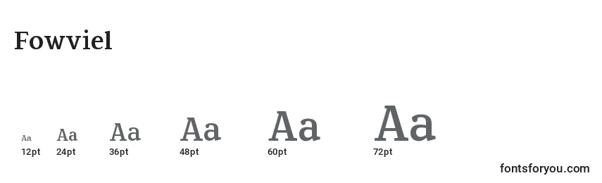 Fowviel Font Sizes