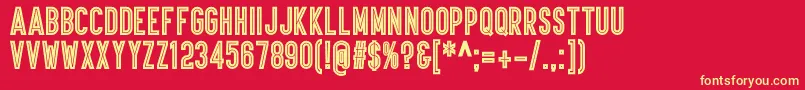 Ariq Font – Yellow Fonts on Red Background