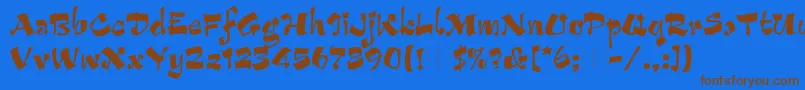 ArribaPlain Font – Brown Fonts on Blue Background