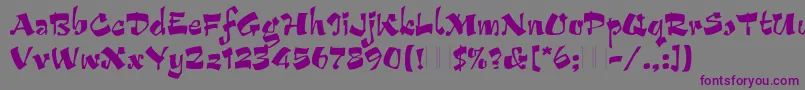 ArribaPlain-fontti – violetit fontit harmaalla taustalla
