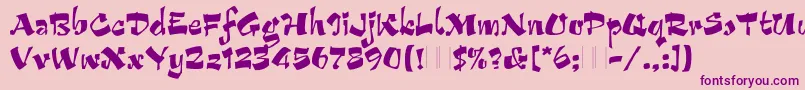 ArribaPlain-Schriftart – Violette Schriften auf rosa Hintergrund