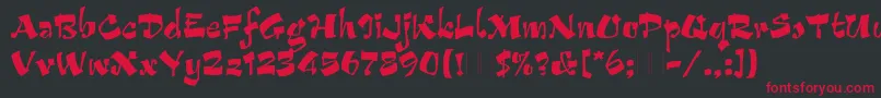 ArribaPlain Font – Red Fonts on Black Background
