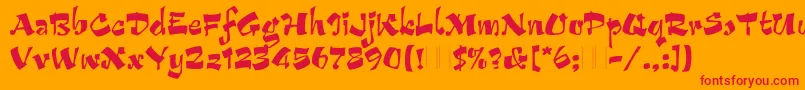 ArribaPlain Font – Red Fonts on Orange Background