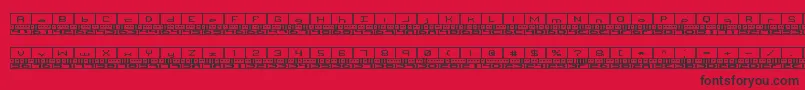 BinaryBrk-fontti – mustat fontit punaisella taustalla